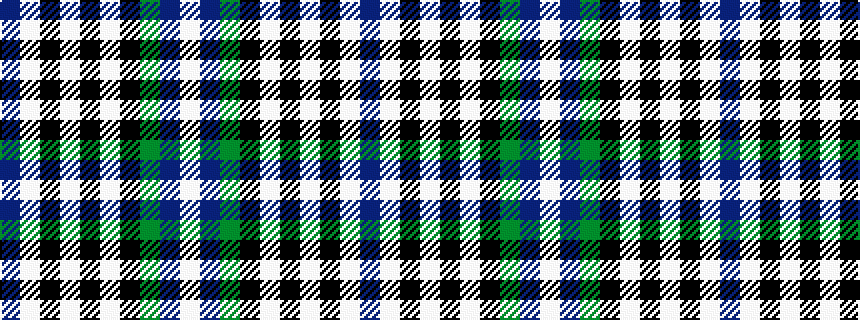 idealised woven sample of pattern BWKWKWKGBW