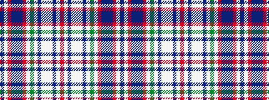 idealised woven sample of pattern BWRBBBRWGWBWWWBWR