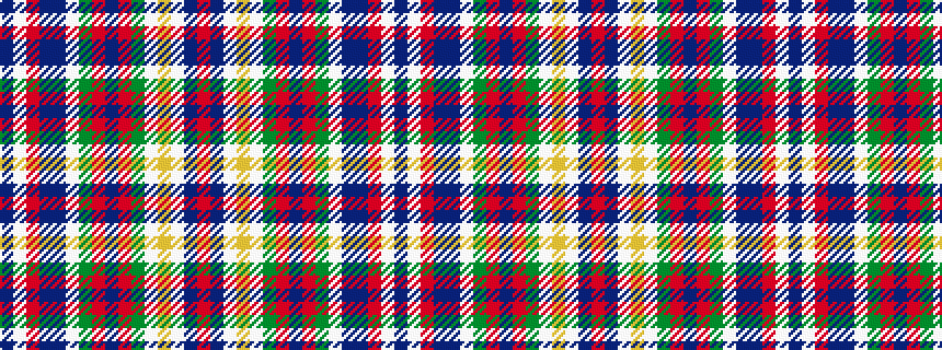 idealised woven sample of pattern BWRBBWGRBRGWYWBR