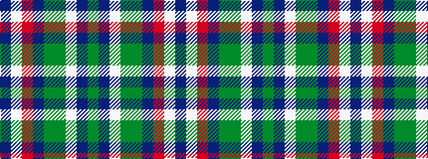 idealised woven sample of pattern BWRBGGWBG