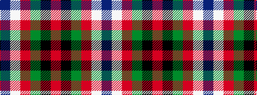 idealised woven sample of pattern BWRGKR