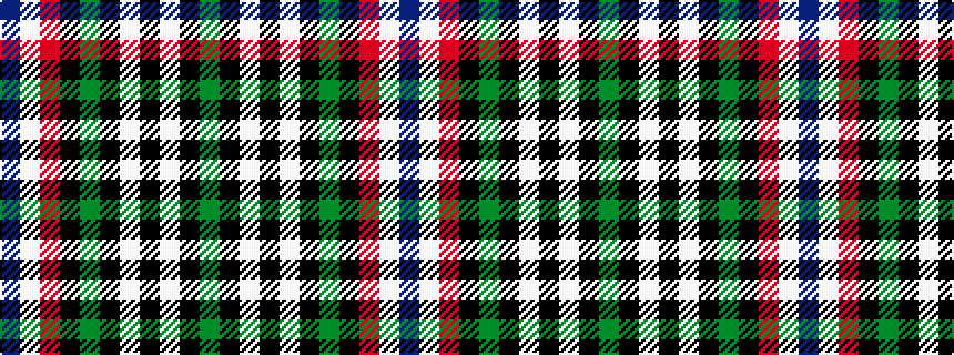 idealised woven sample of pattern BWRKGKWKWKG