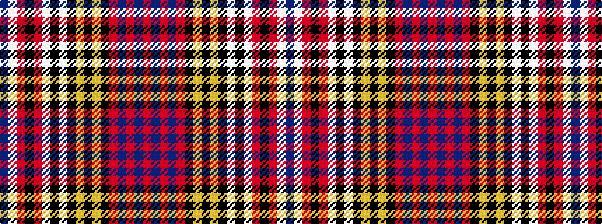 idealised woven sample of pattern BWRKRWKWKYKYKRBRBR