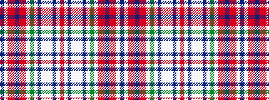 idealised woven sample of pattern BWRRBRRWGWBWWWBWR