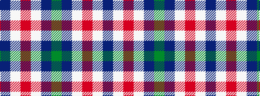 idealised woven sample of pattern BWRWBG