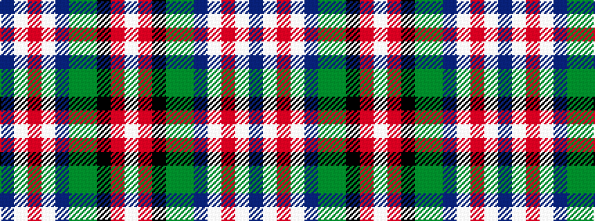 idealised woven sample of pattern BWRWBGGKRW