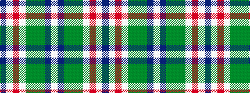 idealised woven sample of pattern BWRWGGGBW