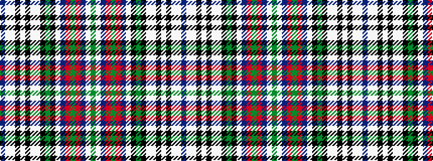 idealised woven sample of pattern BWWKWKWWKGKWBRGRBWG