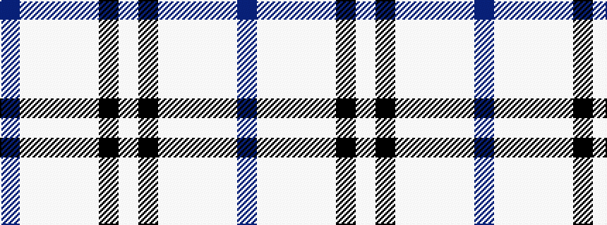 idealised woven sample of pattern BWWWWKW