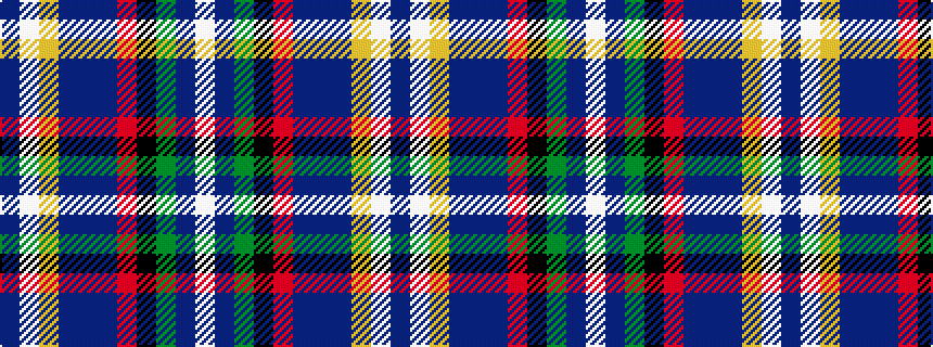 idealised woven sample of pattern BWYBBBRKGBW
