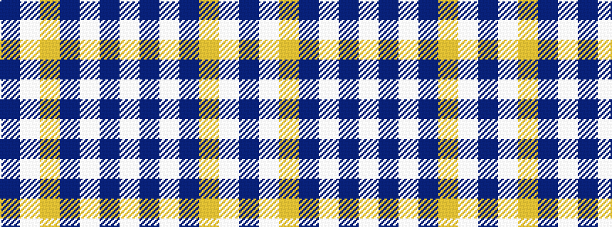 idealised woven sample of pattern BWYBWBW
