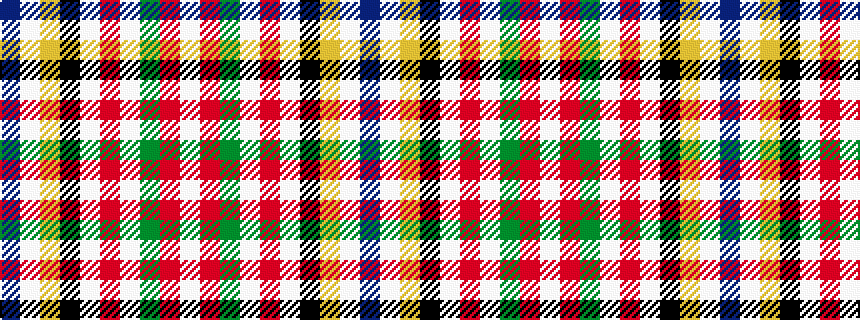 idealised woven sample of pattern BWYKWRWGRW