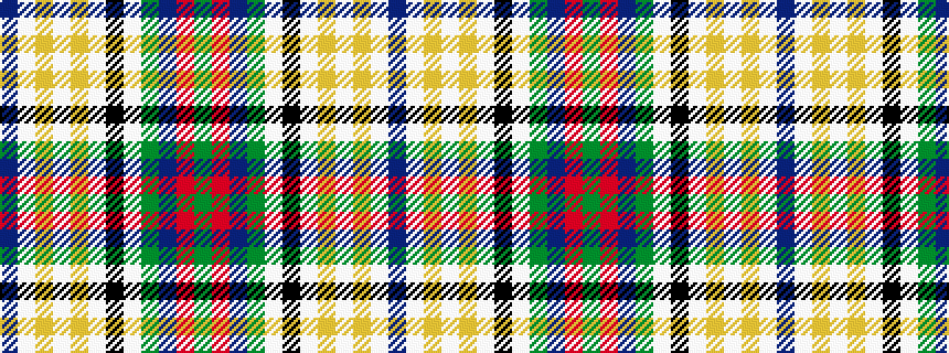 idealised woven sample of pattern BWYWYWKWGBRG