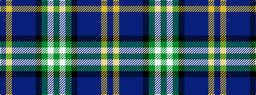 idealised woven sample of pattern BYBBBBKGWG