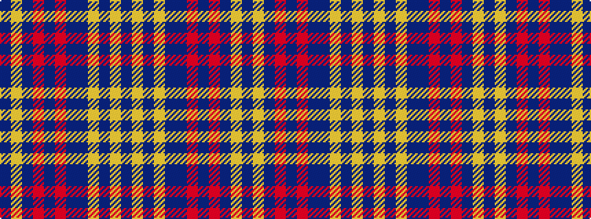 idealised woven sample of pattern BYBRBRBBYBYB