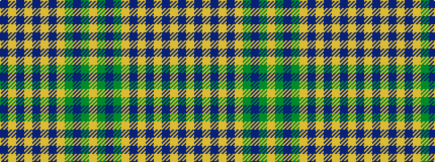 idealised woven sample of pattern BYBYBYBYGBGY