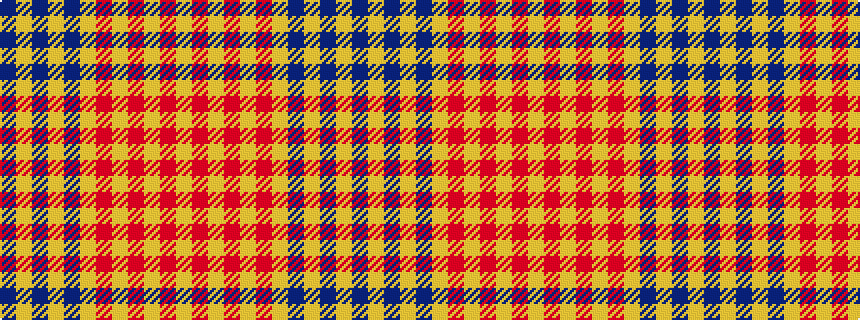 idealised woven sample of pattern BYBYBYRYRYRY