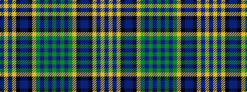 idealised woven sample of pattern BYBYKBBKYGBGBG