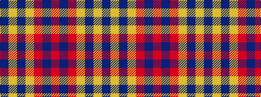 idealised woven sample of pattern BYBYRBR