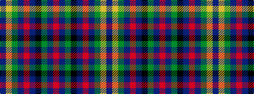 idealised woven sample of pattern BYGBRBKGBR