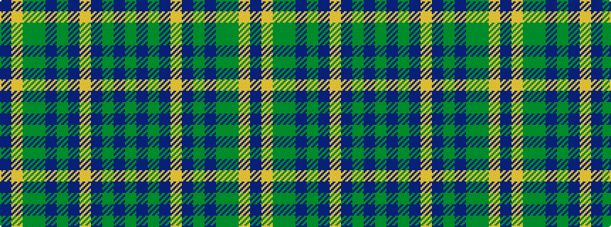 idealised woven sample of pattern BYGGBGBYBGBG