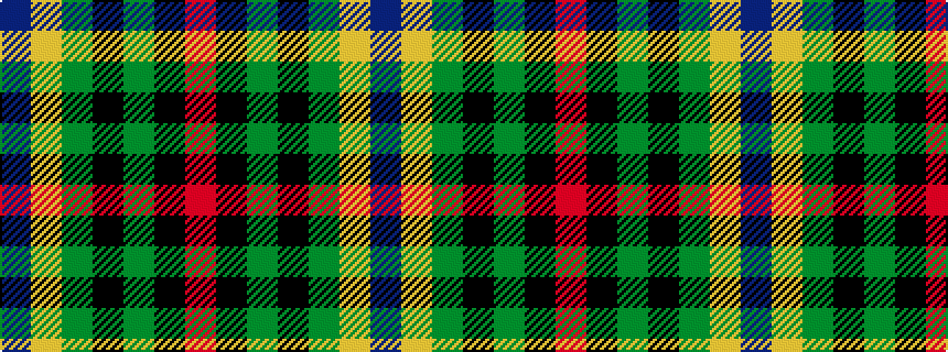 idealised woven sample of pattern BYGKGKR