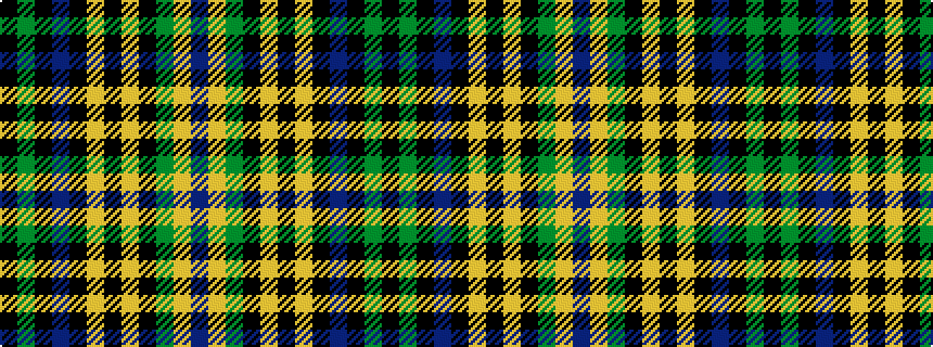 idealised woven sample of pattern BYGKYKYKBKGK