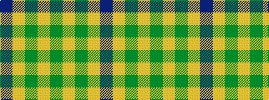 idealised woven sample of pattern BYGYG