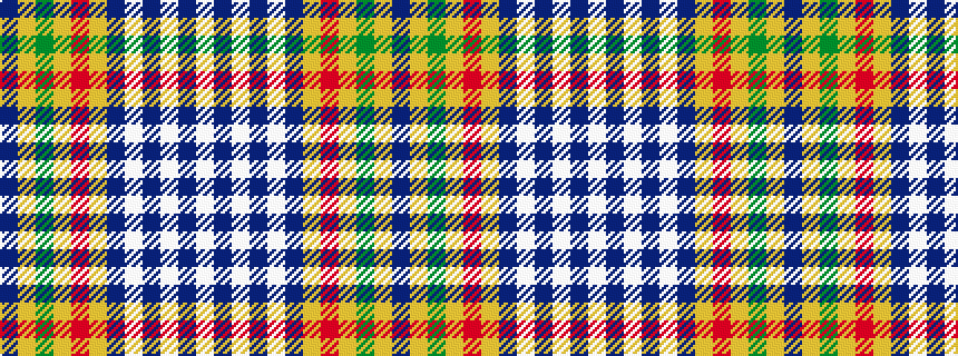 idealised woven sample of pattern BYGYRYBWBWBW