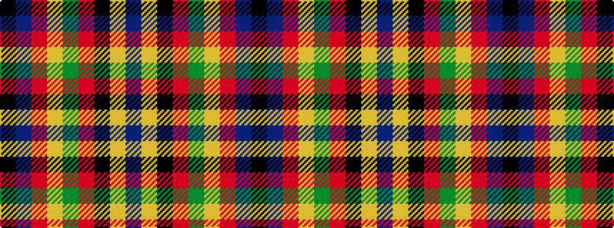 idealised woven sample of pattern BYKRGYRBK
