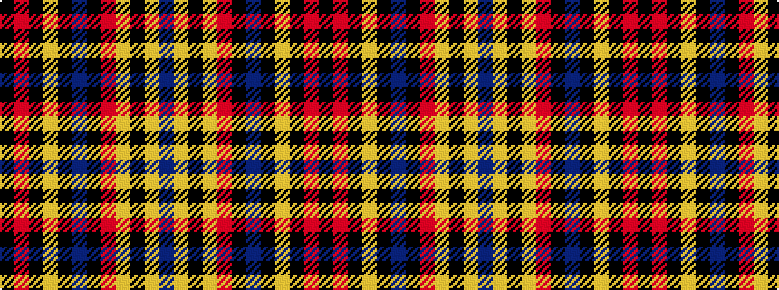 idealised woven sample of pattern BYKYRKBKYKRK