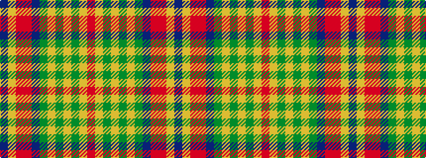 idealised woven sample of pattern BYRRBGYGYGYR