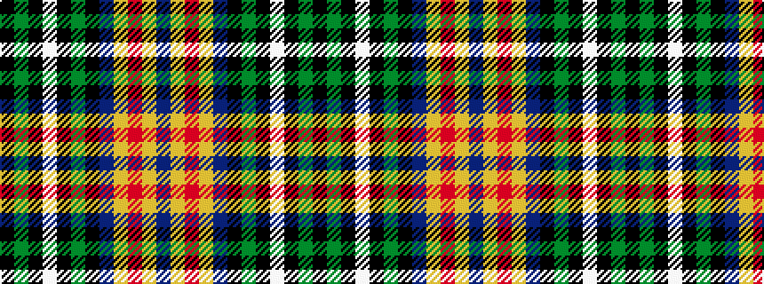 idealised woven sample of pattern BYRYBKGKWKGK