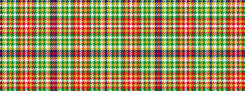 idealised woven sample of pattern BYWGYGWGRYRWRYRGWGYGWYBR