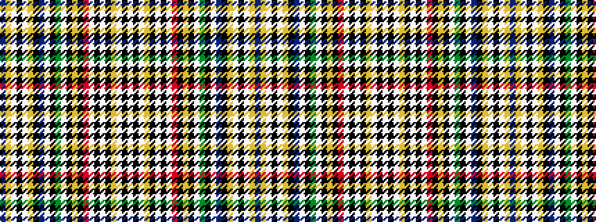 idealised woven sample of pattern BYWKWYKBWKGWKYKRWKWKYWKW