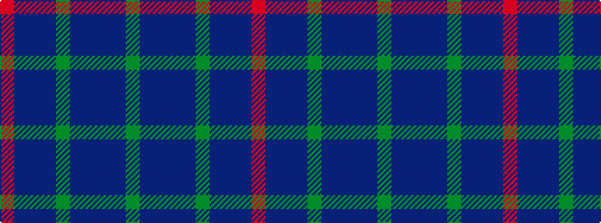idealised woven sample of pattern GBBBBGBBBR