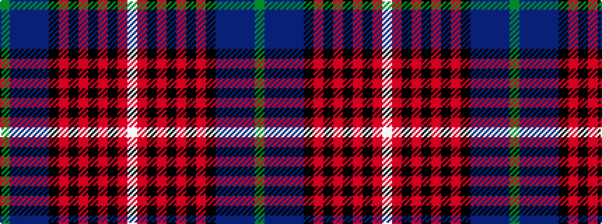 idealised woven sample of pattern GBBBBKRKRKRKRW