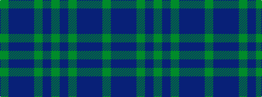 idealised woven sample of pattern GBBBGBG
