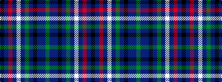 idealised woven sample of pattern GBBKBGBWBRBK