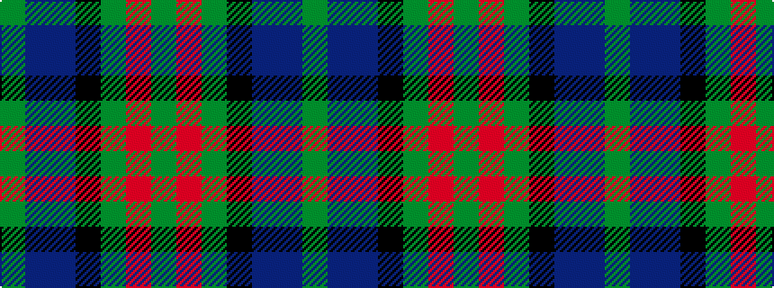idealised woven sample of pattern GBBKGRG