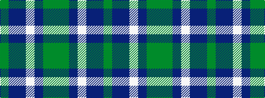 idealised woven sample of pattern GBBWBGG