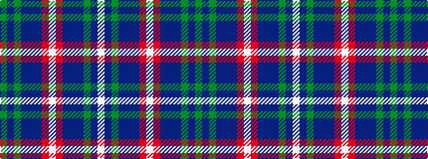 idealised woven sample of pattern GBGBBBRWRBBBGBW
