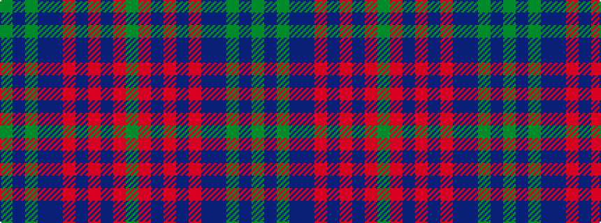 idealised woven sample of pattern GBGBBRBRBRG