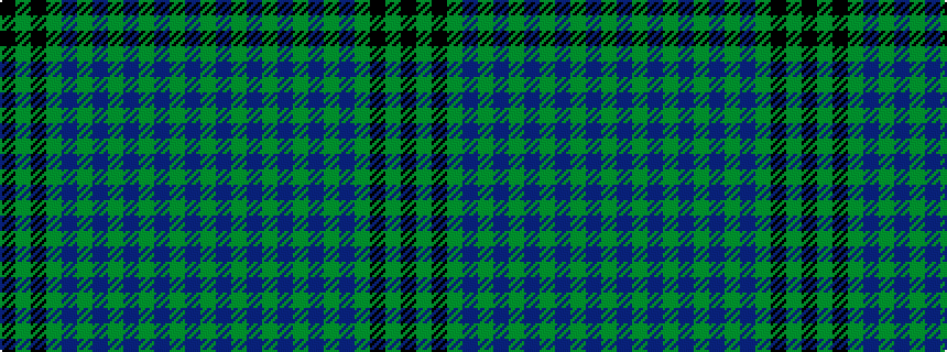 idealised woven sample of pattern GBGBGBGBGBGKGK