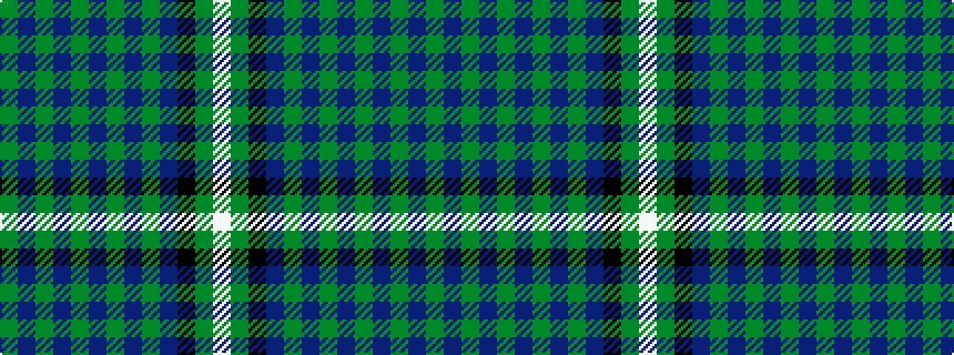 idealised woven sample of pattern GBGBGBGBGBKGW