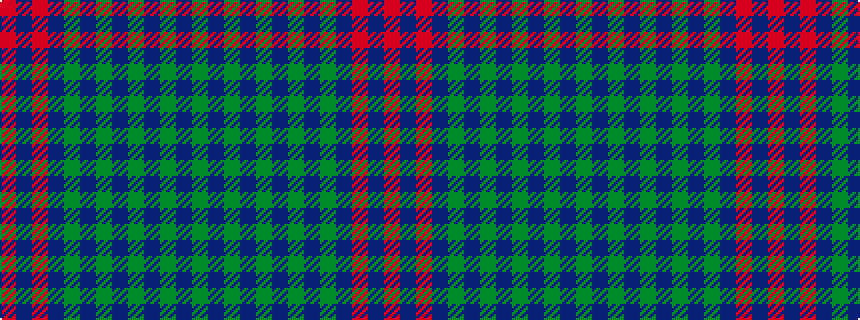 idealised woven sample of pattern GBGBGBGBGBRBR