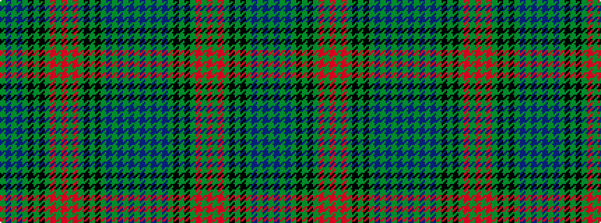 idealised woven sample of pattern GBGBGBGKGKGRGRGRGKGKGBGBG