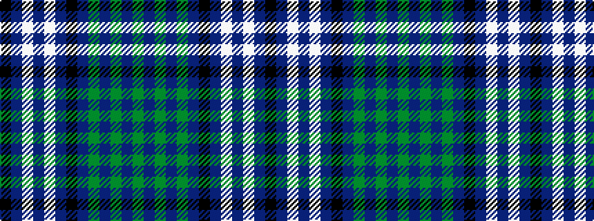 idealised woven sample of pattern GBGBGBKBWBWBK