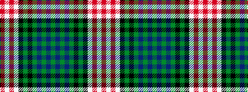 idealised woven sample of pattern GBGBGKGKWRWR