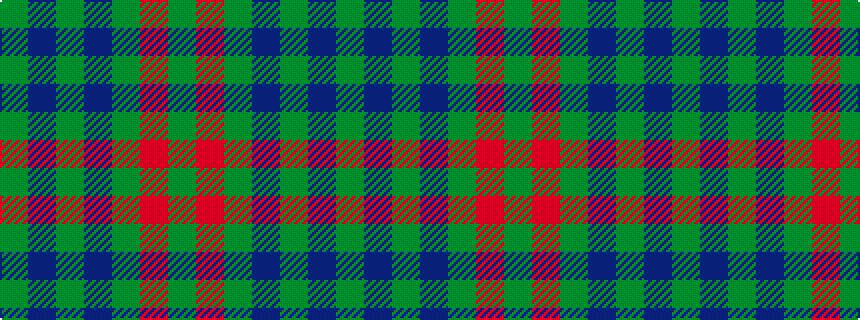 idealised woven sample of pattern GBGBGRG